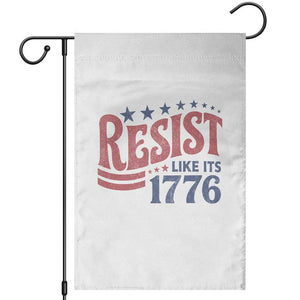 Resist Like Its 1776 Garden Flag Vintage Distressed Patriotic Political Satire Graphic
