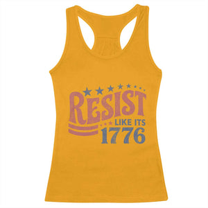 Resist Like Its 1776 Racerback Tank Top Vintage Distressed Patriotic Political Satire Graphic