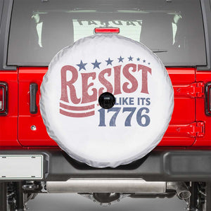 Resist Like Its 1776 Spare Tire Cover Vintage Distressed Patriotic Political Satire Graphic