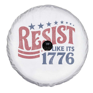 Resist Like Its 1776 Spare Tire Cover Vintage Distressed Patriotic Political Satire Graphic