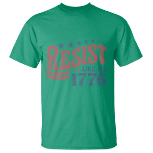 Resist Like Its 1776 T Shirt Vintage Distressed Patriotic Political Satire Graphic