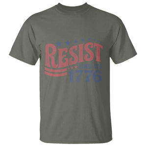 Resist Like Its 1776 T Shirt Vintage Distressed Patriotic Political Satire Graphic
