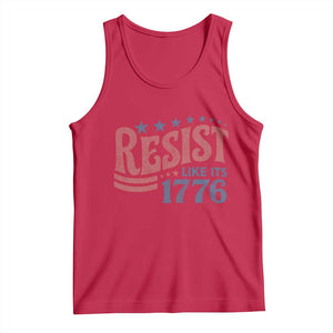 Resist Like Its 1776 Tank Top Vintage Distressed Patriotic Political Satire Graphic
