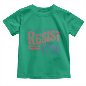 Resist Like Its 1776 Toddler T Shirt Vintage Distressed Patriotic Political Satire Graphic