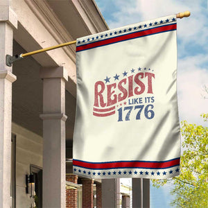 Resist Like Its 1776 Patriotic Garden Flag Vintage Distressed Political Satire Graphic