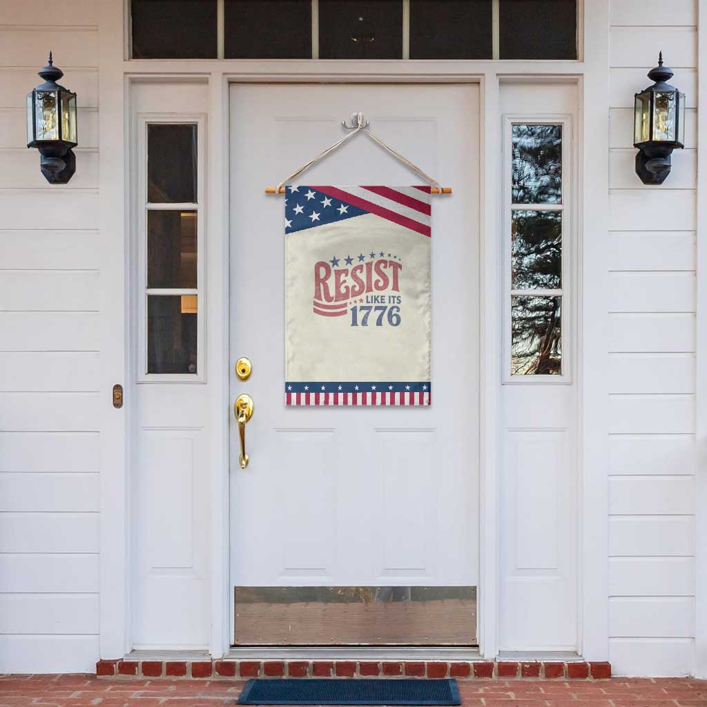 Resist Like Its 1776 Patriotic Garden Flag Vintage Distressed Political Satire Graphic