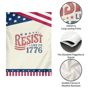 Resist Like Its 1776 Patriotic Garden Flag Vintage Distressed Political Satire Graphic
