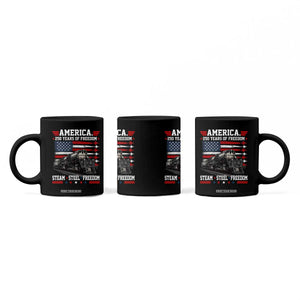 Steam Steel Freedom Stainless American Spirit Coffee Mug 250 Years USA Railroad Legend Patriotic Military Jet Flyover Graphic TS02 Print Your Wear