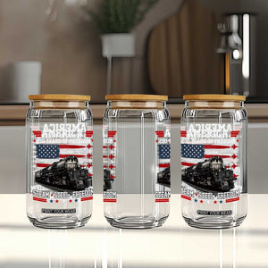 Steam Steel Freedom Stainless American Spirit Glass Can 250 Years USA Railroad Legend Patriotic Military Jet Flyover Graphic TS02 Print Your Wear