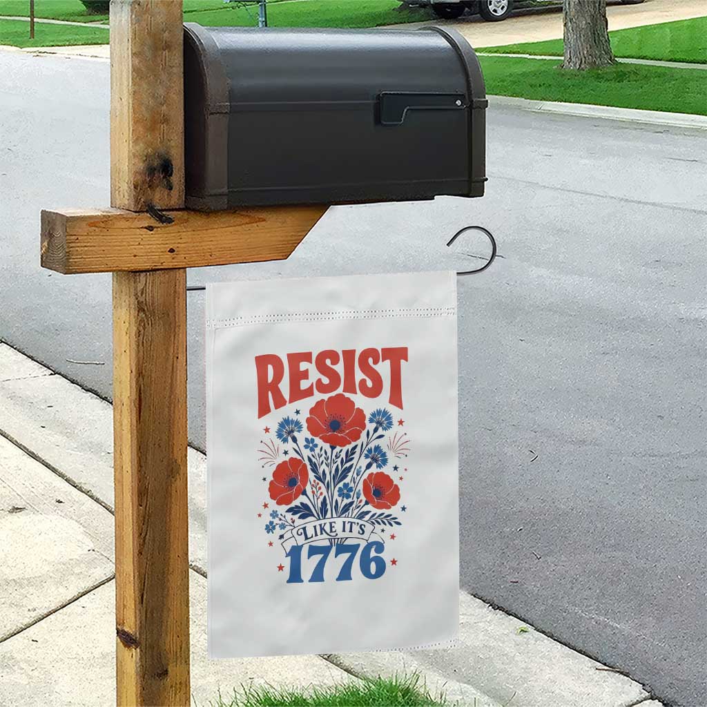 Resist Like Its 1776 Folk Art Floral Botanical Graphic Garden Flag Patriotic Statement Political Satire