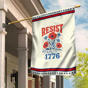 Resist Like Its 1776 Folk Art Floral Botanical Graphic Patriotic Garden Flag Statement Political Satire