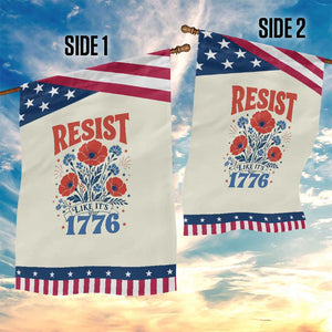 Resist Like Its 1776 Folk Art Floral Botanical Graphic Patriotic Garden Flag Statement Political Satire