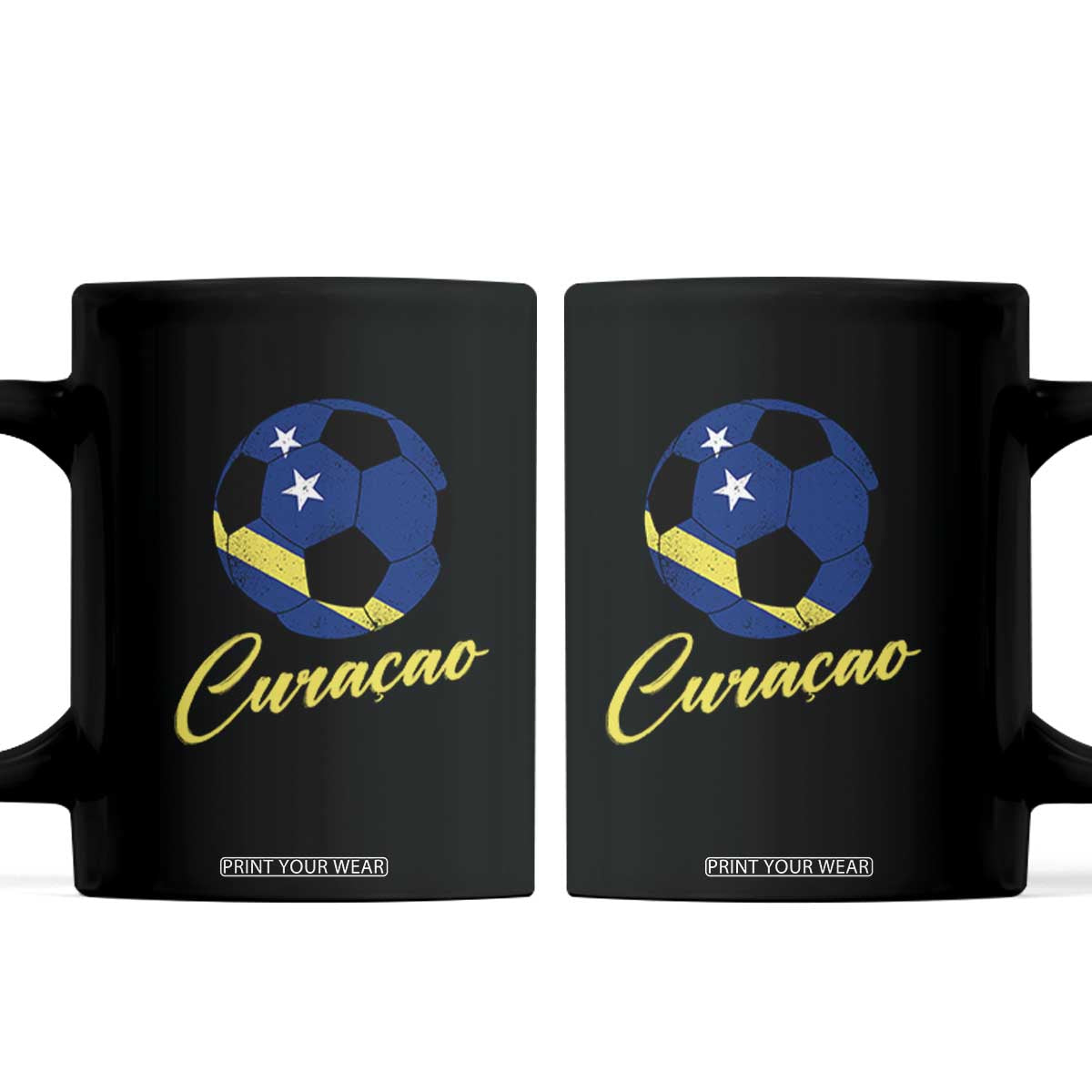 Curaçao Soccer Fans Distressed Flag Coffee Mug Football Heritage Pride Support