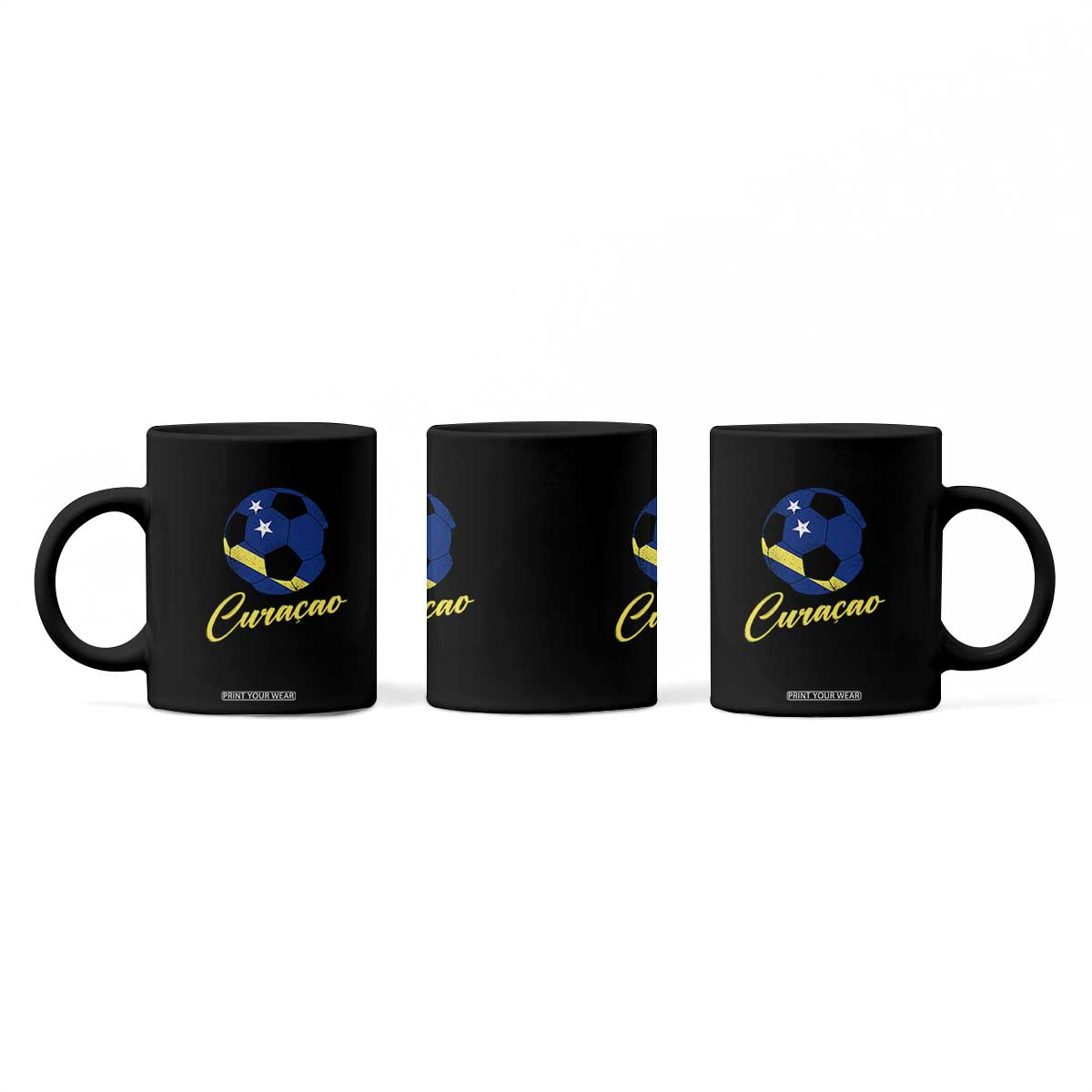 Curaçao Soccer Fans Distressed Flag Coffee Mug Football Heritage Pride Support