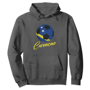 Curaçao Soccer Fans Distressed Flag Hoodie Football Heritage Pride Support