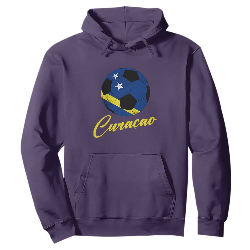 Curaçao Soccer Fans Distressed Flag Hoodie Football Heritage Pride Support