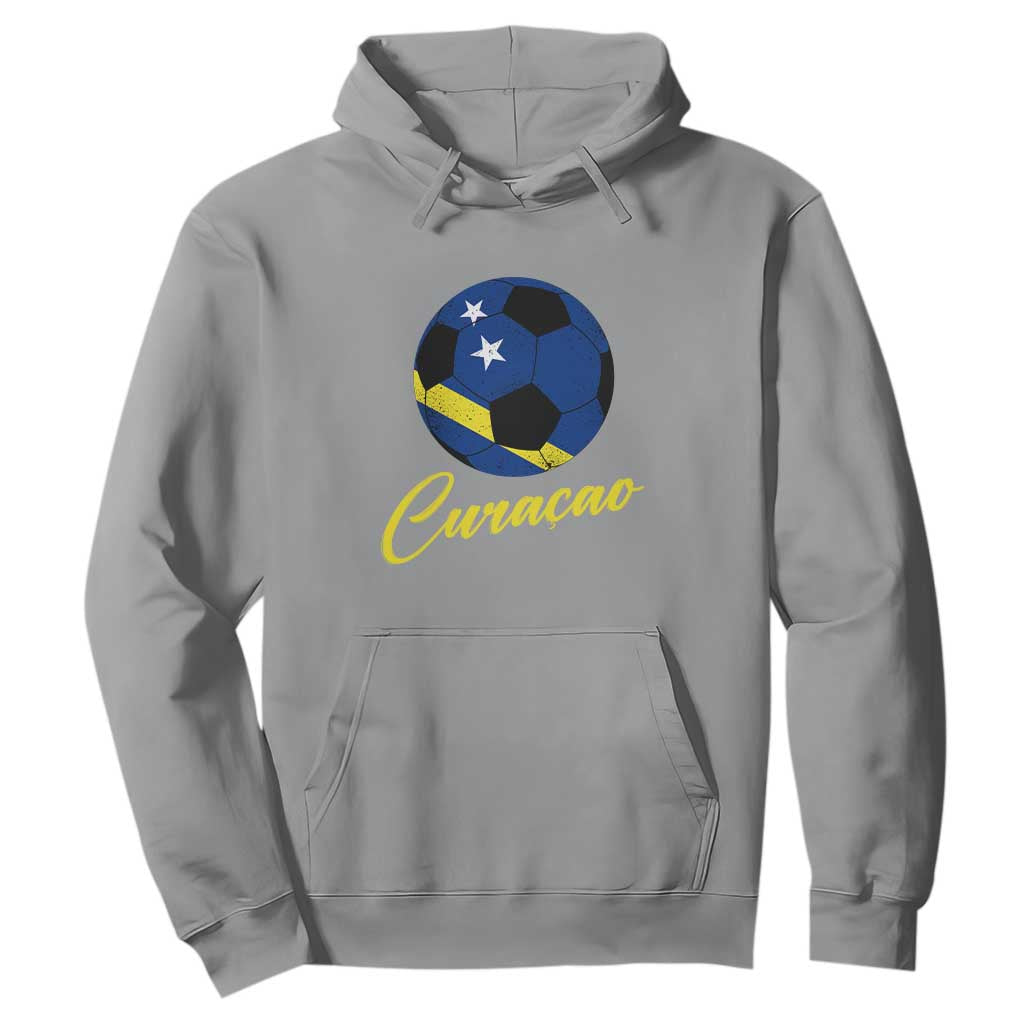 Curaçao Soccer Fans Distressed Flag Hoodie Football Heritage Pride Support