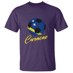 Curaçao Soccer Fans Distressed Flag T Shirt Football Heritage Pride Support