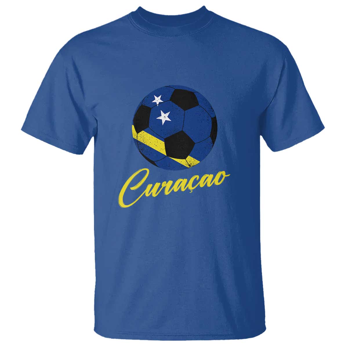 Curaçao Soccer Fans Distressed Flag T Shirt Football Heritage Pride Support