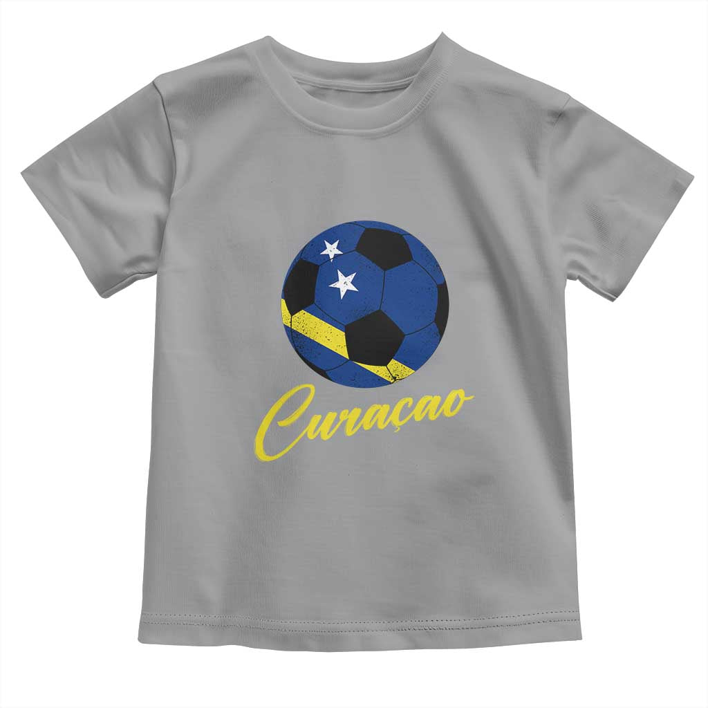 Curaçao Soccer Fans Distressed Flag Toddler T Shirt Football Heritage Pride Support