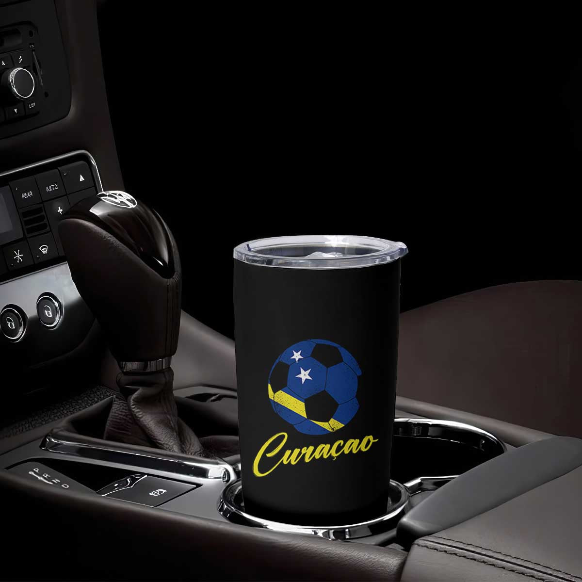 Curaçao Soccer Fans Distressed Flag Tumbler Cup Football Heritage Pride Support