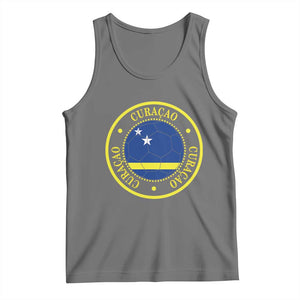 Curaçao Football Pride Circular Crest Vintage Tank Top Curacao Flag Soccer Fans Graphic
