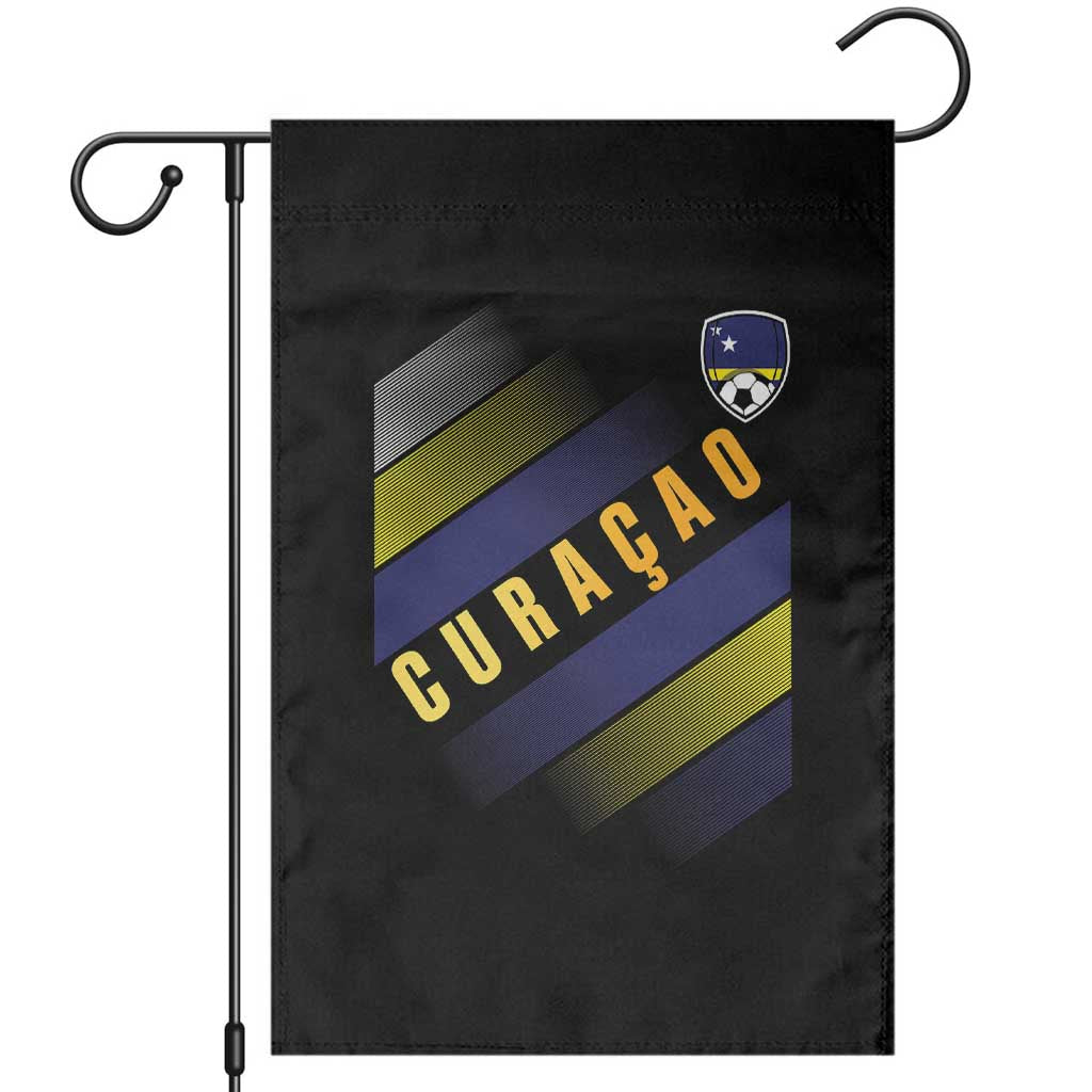 Curaçao Soccer Flag Stripe Jersey Style Garden Flag Football Fans Pride Support