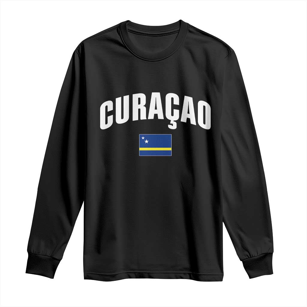 Curaçao National Flag Classic Heritage Long Sleeve Shirt Caribbean Pride Souvenir