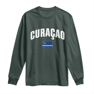 Curaçao National Flag Classic Heritage Long Sleeve Shirt Caribbean Pride Souvenir