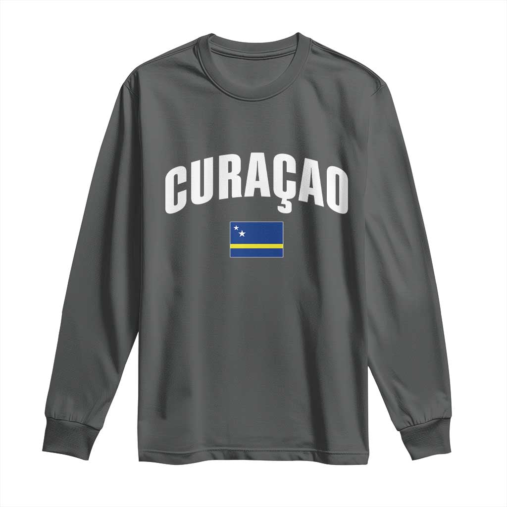 Curaçao National Flag Classic Heritage Long Sleeve Shirt Caribbean Pride Souvenir