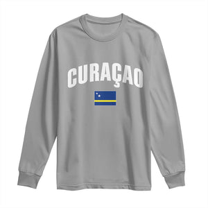 Curaçao National Flag Classic Heritage Long Sleeve Shirt Caribbean Pride Souvenir