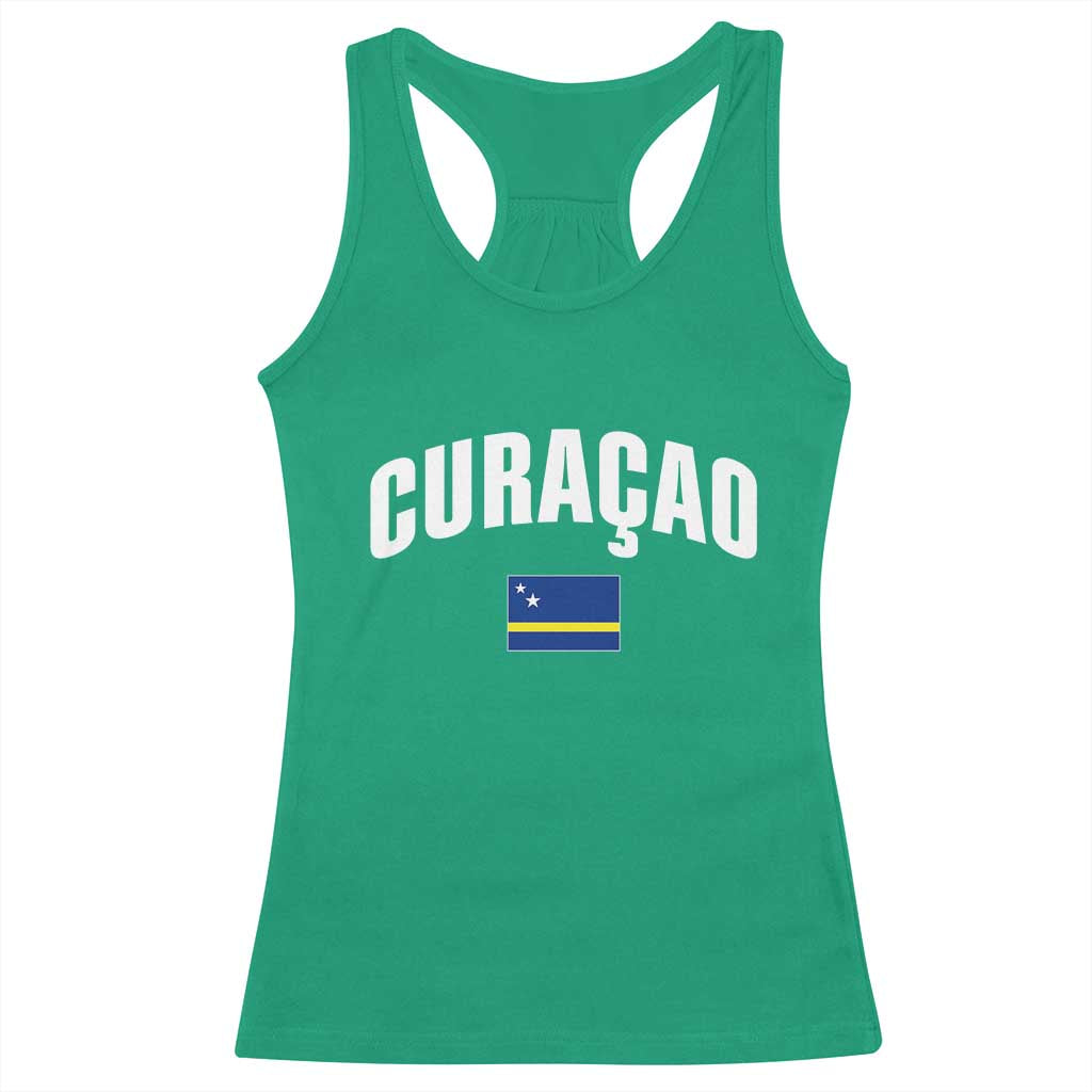 Curaçao National Flag Classic Heritage Racerback Tank Top Caribbean Pride Souvenir