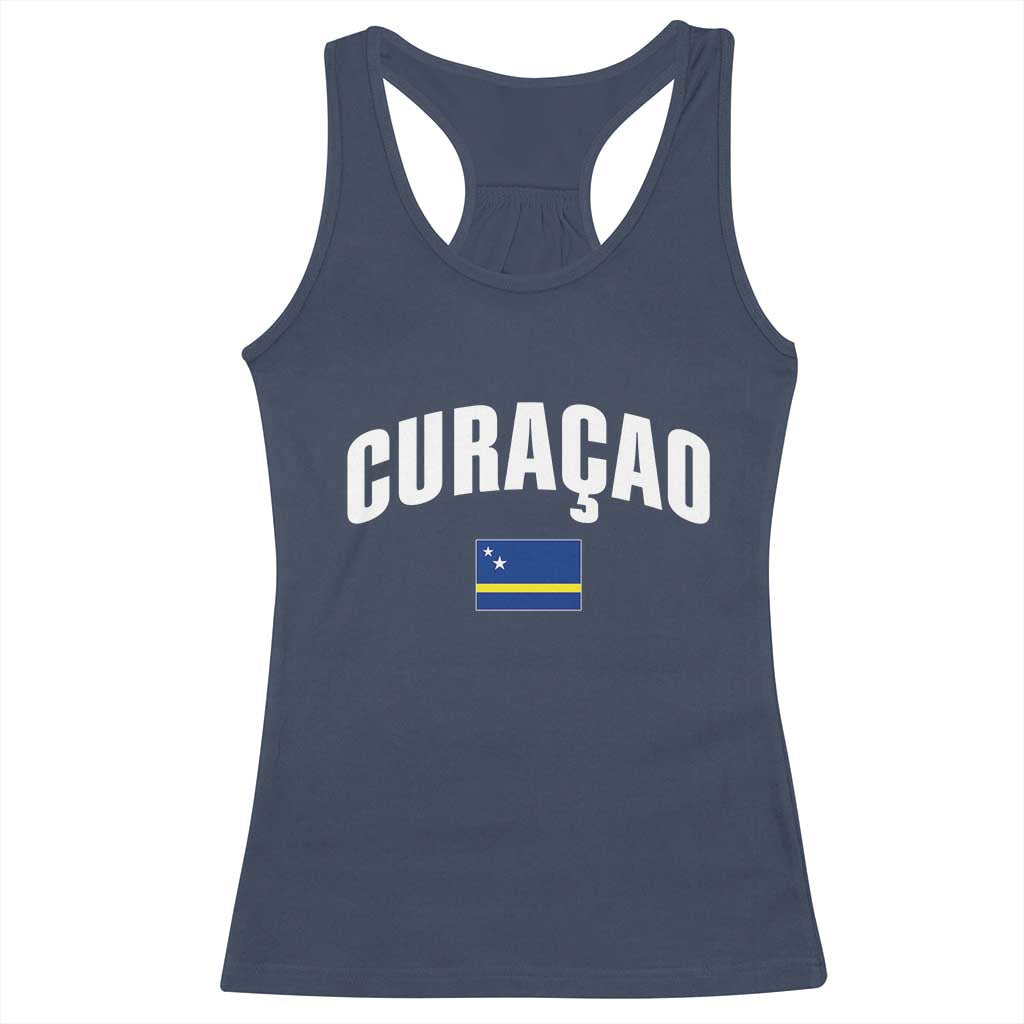 Curaçao National Flag Classic Heritage Racerback Tank Top Caribbean Pride Souvenir