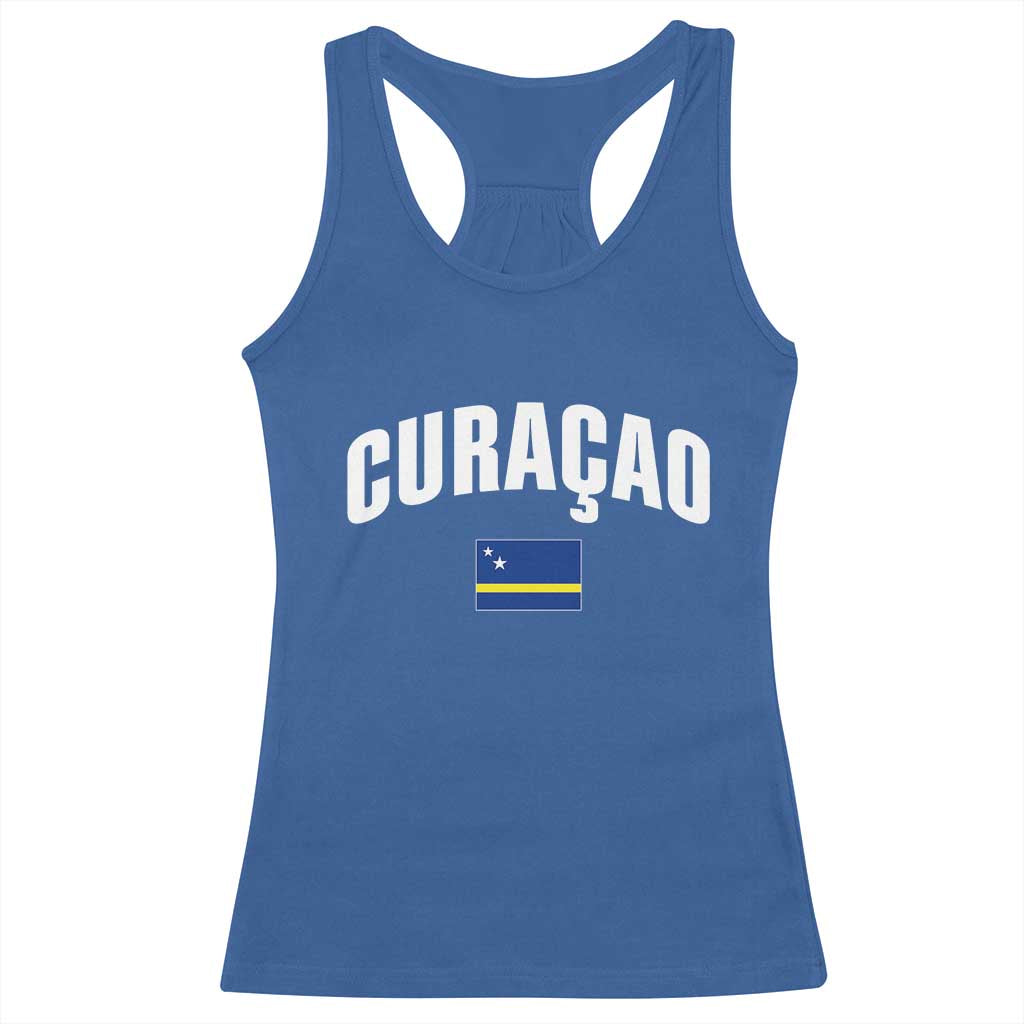 Curaçao National Flag Classic Heritage Racerback Tank Top Caribbean Pride Souvenir