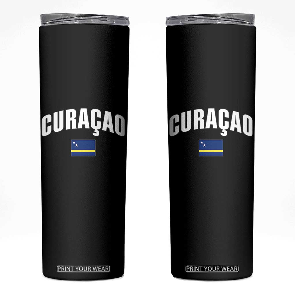 Curaçao National Flag Classic Heritage Skinny Tumbler Caribbean Pride Souvenir
