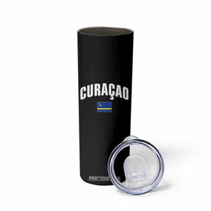 Curaçao National Flag Classic Heritage Skinny Tumbler Caribbean Pride Souvenir