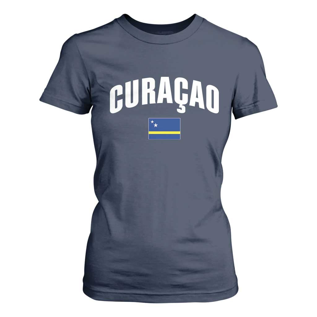 Curaçao National Flag Classic Heritage T Shirt For Women Caribbean Pride Souvenir