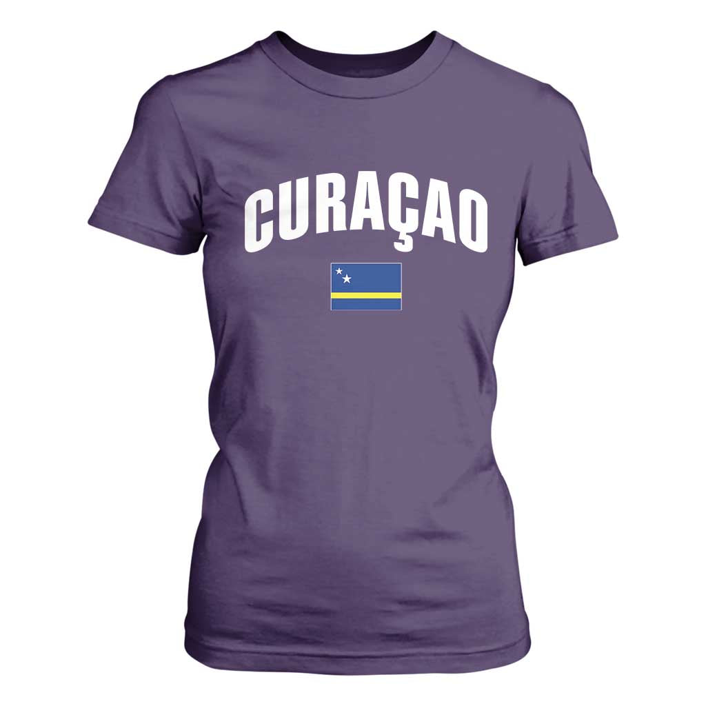 Curaçao National Flag Classic Heritage T Shirt For Women Caribbean Pride Souvenir