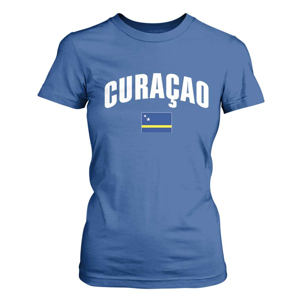 Curaçao National Flag Classic Heritage T Shirt For Women Caribbean Pride Souvenir