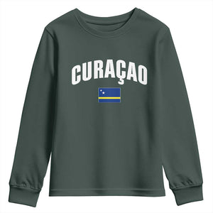 Curaçao National Flag Classic Heritage Youth Sweatshirt Caribbean Pride Souvenir