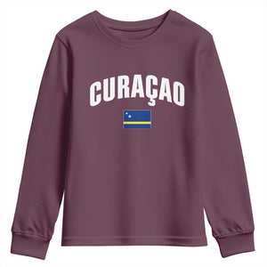 Curaçao National Flag Classic Heritage Youth Sweatshirt Caribbean Pride Souvenir