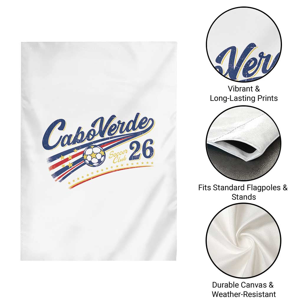 Cabo Verde Soccer Club 26 National Pride Garden Flag Cape Verde Football Fans Retro Sporty Est. 2026 TS02 Print Your Wear