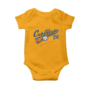 Cabo Verde Soccer Club 26 National Pride Baby Onesie Cape Verde Football Fans Retro Sporty Est. 2026 TS02 Gold Print Your Wear