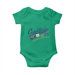 Cabo Verde Soccer Club 26 National Pride Baby Onesie Cape Verde Football Fans Retro Sporty Est. 2026