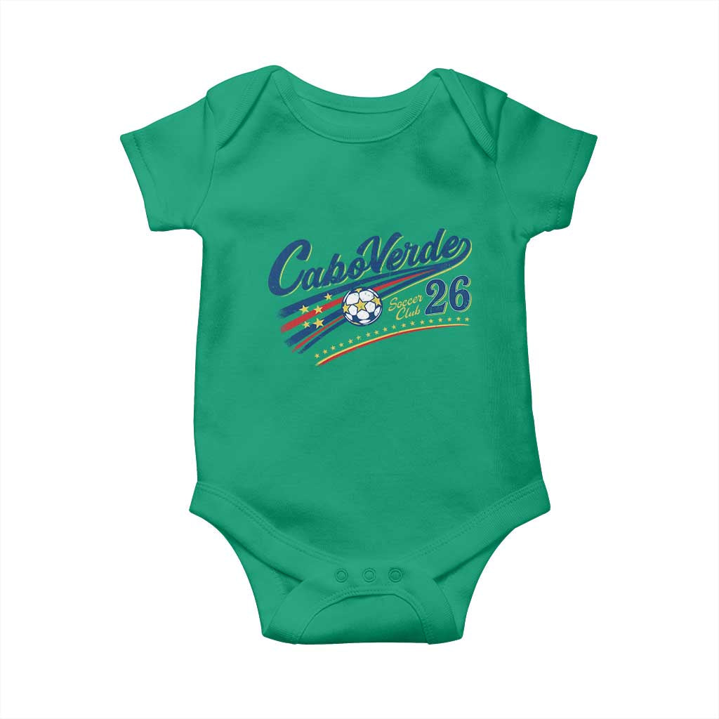 Cabo Verde Soccer Club 26 National Pride Baby Onesie Cape Verde Football Fans Retro Sporty Est. 2026 TS02 Irish Green Print Your Wear