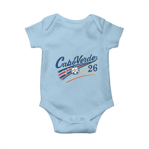 Cabo Verde Soccer Club 26 National Pride Baby Onesie Cape Verde Football Fans Retro Sporty Est. 2026