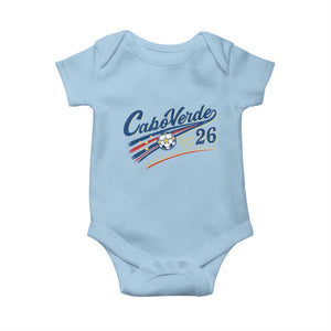 Cabo Verde Soccer Club 26 National Pride Baby Onesie Cape Verde Football Fans Retro Sporty Est. 2026 TS02 Light Blue Print Your Wear