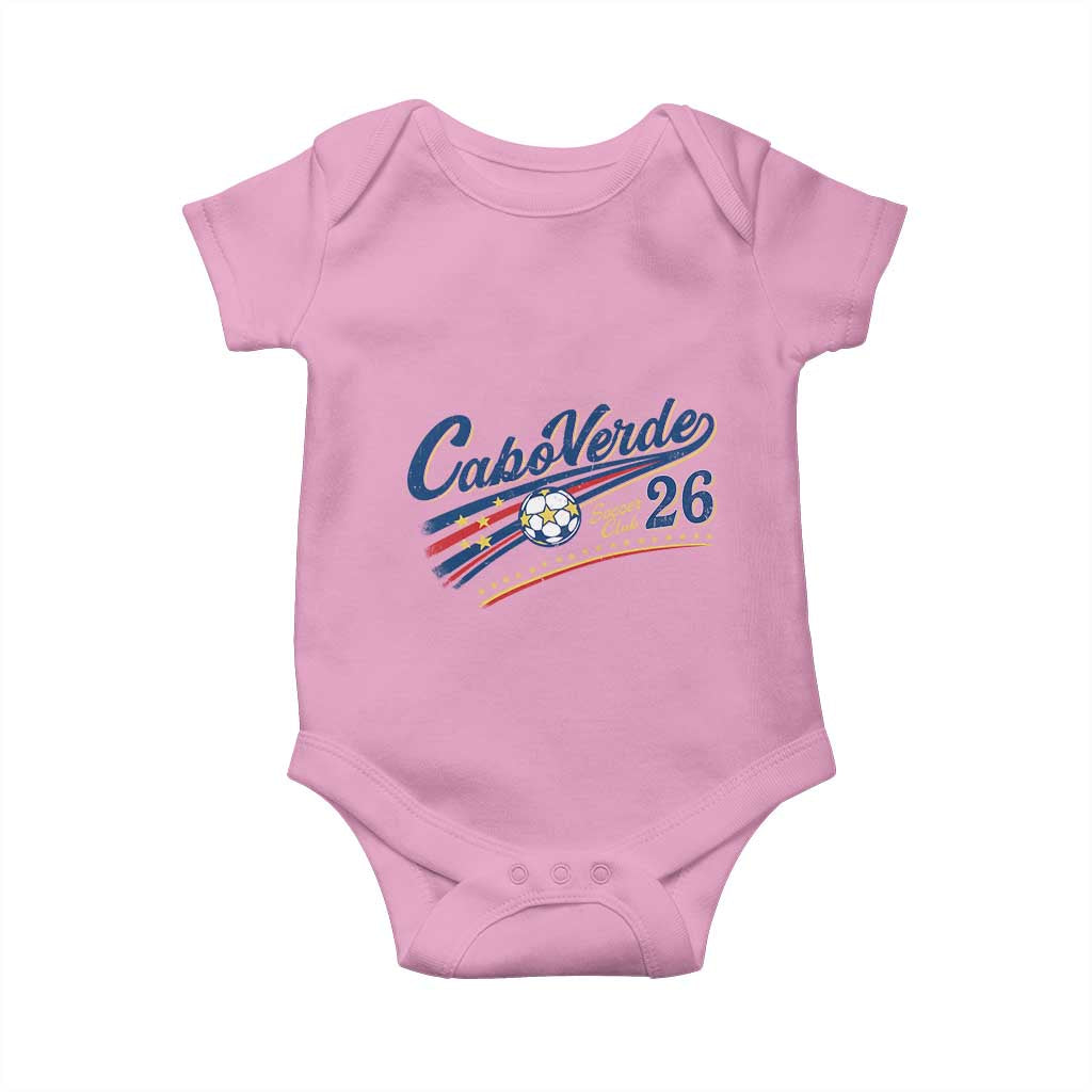 Cabo Verde Soccer Club 26 National Pride Baby Onesie Cape Verde Football Fans Retro Sporty Est. 2026