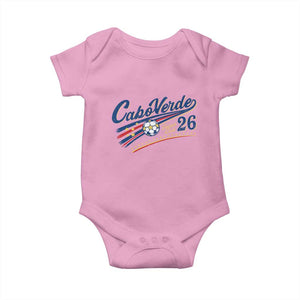 Cabo Verde Soccer Club 26 National Pride Baby Onesie Cape Verde Football Fans Retro Sporty Est. 2026 TS02 Light Pink Print Your Wear