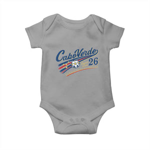 Cabo Verde Soccer Club 26 National Pride Baby Onesie Cape Verde Football Fans Retro Sporty Est. 2026 TS02 Sport Gray Print Your Wear